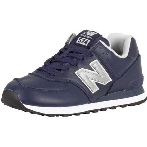 New Balance Homme 574 Baskets En Cuir Bleu Bleu Cdiscount Sport