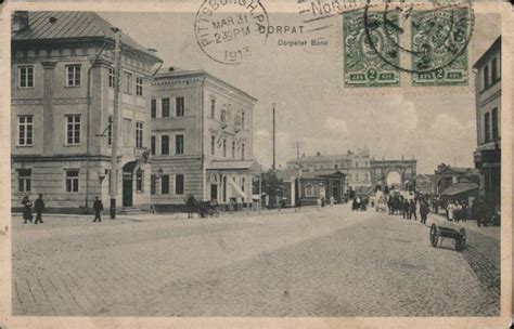 Dorpat Bank Building Tartu, Estonia Eastern Europe Postcard