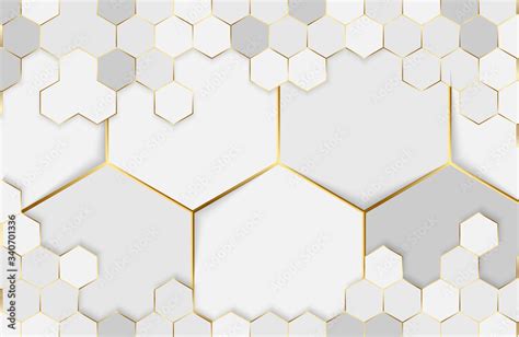 Modern white background textured with abstract hexagon pattern Stock ...