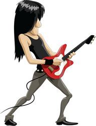 Cartoon Guitarist Vector Images Over