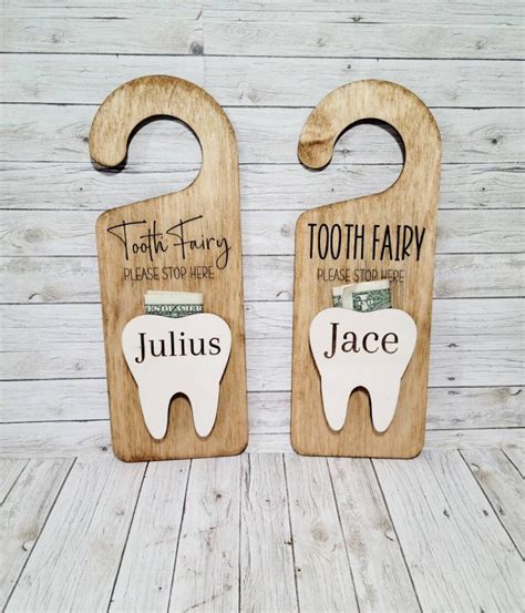 Tooth Fairy Door Hanger Personalized Tooth Fariy Tooth Fairy Box