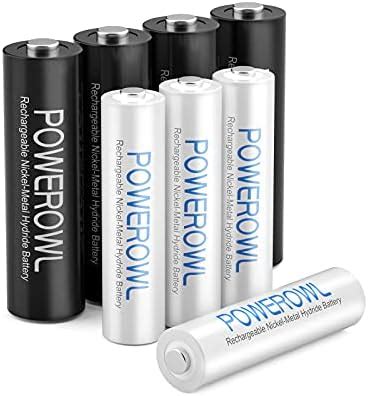 Powerowl X Aa Aaa Rechargeable Batteries Set Pre Charged V Ni Mh