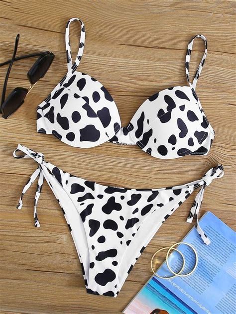 Cow Print Bikini Bikinis Swimsuits Bikini Swimsuits