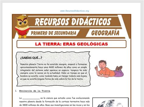 Er S Geol Gicas Para Primero De Secundaria Recursos Did Cticos