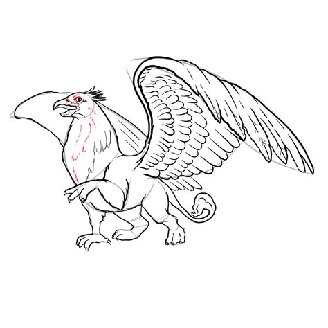 How To Draw A Gryphon Sketchok Easy Drawing Guides