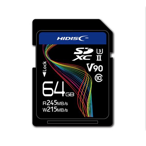 Hidisc 超高速sdxcカード 64gb Class10 Uhs Ii U3 V90対応 Hdsdx64gcl10u3jp3v90