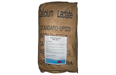 Calcium Lactate Food Ip Packaging Type Bag Packaging Size Kg