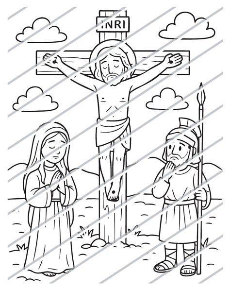 The Crucifixion of Christ – Coloring Catholic