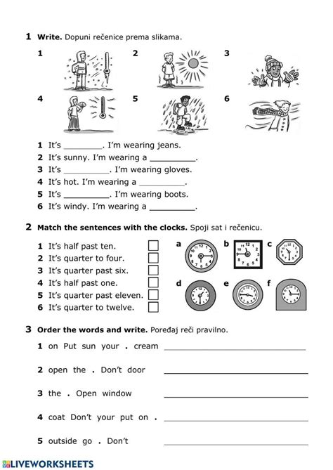 Weather Clothes Worksheet Live Worksheets