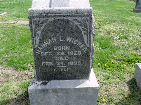 Hannah Lowrey Crews Wicker Find A Grave Memorial