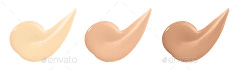 Makeup Foundation Cream Set Smears Smudge Swatch Shades Isolate Nude Cosmetic Bb Cc Cream