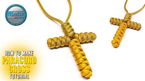 How To Make A Paracord Cross Necklace Tutorial Paracord Knot Diy Youtube