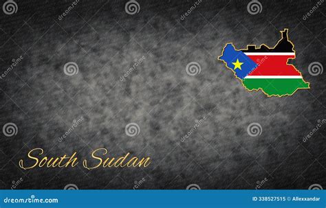 South Sudan Symbols Map Of South Sudan Stock Image Image Of