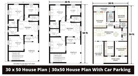 House Plan 30 X 50 Surveying And Architects