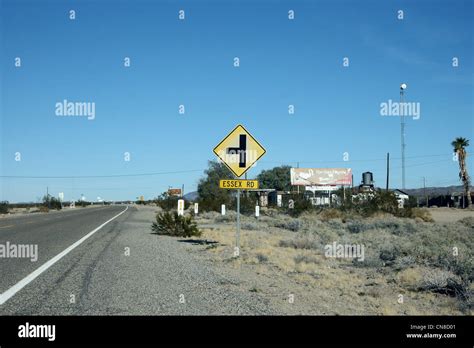 ESSEX ROAD SIGN ESSEX CALIFORNIA USA 01 April 2012 Stock Photo - Alamy