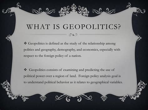 Ppt Senior Research Project On Geopolitics Powerpoint Presentation