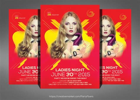 Girl Party Flyer Flyer Templates ~ Creative Market