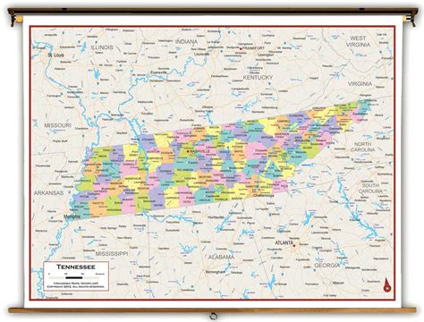 Large Map Of Tennessee Students Large Scale Tourist Illustrated Map Of