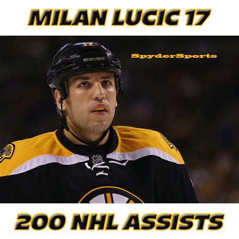 Milan Lucic Reaches 200 NHL Assists | Spyder Sports Lounge | Milan ...