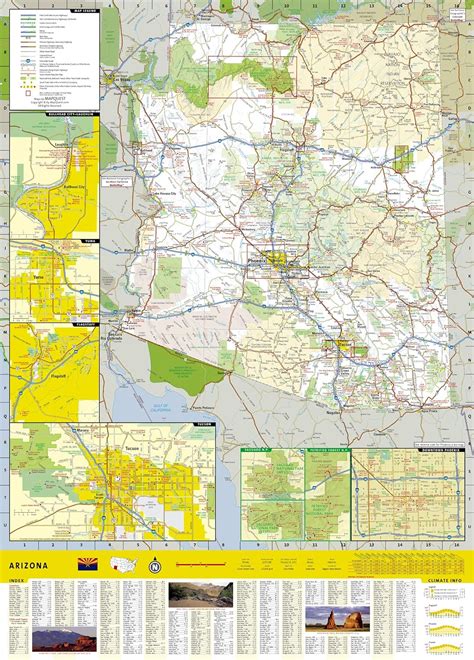 Arizona National Geographic Folded Map