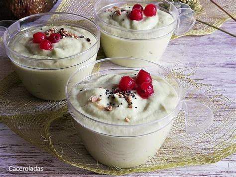 Crema fría de aguacate con manzana verde Caceroladas