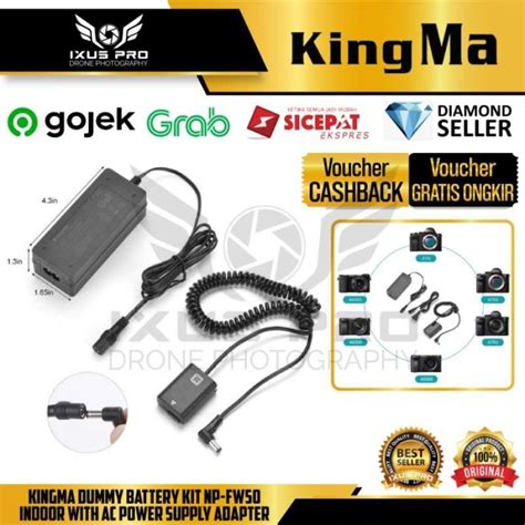 Promo Kingma Dummy Battery Kit Np Fw Indoor With Ac Power Supply