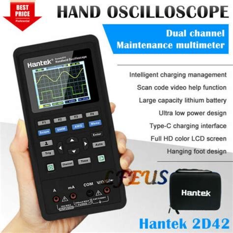 Hantek 2d42 3in1 Handheld Oscilloscope Dmm Multimeter Tester Ebay