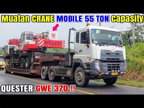 Muatan Alat Berat Trailer Quester Gwe Muat Crane Mobile