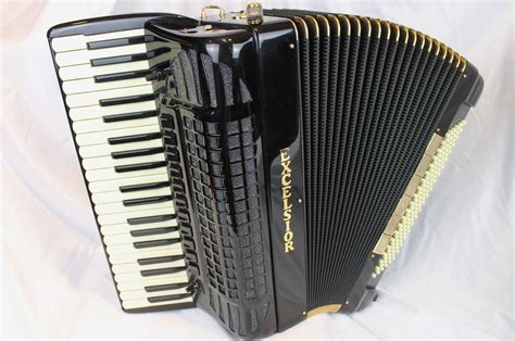 NEW Black Excelsior 940 Gold Piano Accordion LMMH 41 120