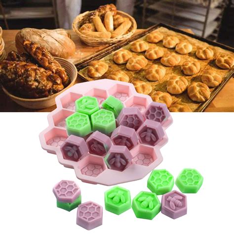 Dream Lifestyle Bee Honeycomb Soap Molds 3D Hexagon Beehive Silicone