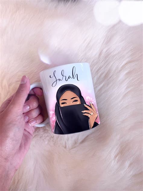 Personalised Niqabi Name Mug Islamic T Etsy Uk Mugs Customised