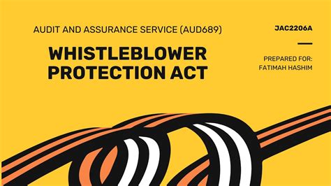 Aud Whistleblower Protection Act Youtube