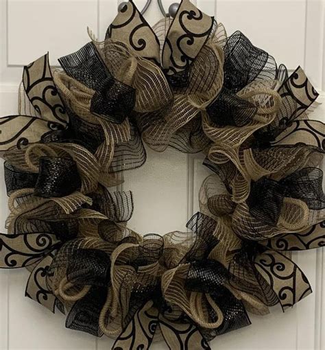 Everyday Wreath Jute Mesh Wreath Everyday Jute Wreath Etsy In 2020