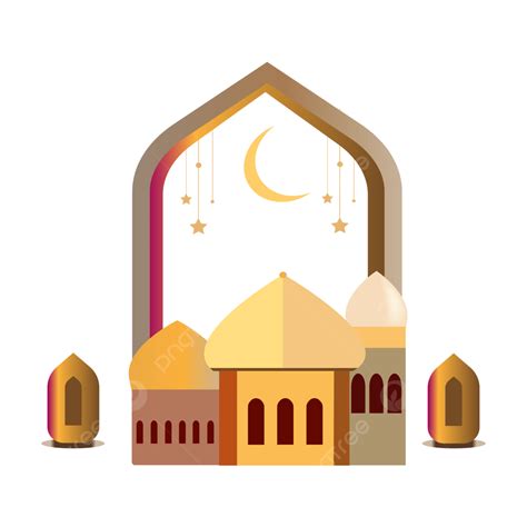 Hand Drawn Brown And Gold Color Design For Eid Mubarak Vector Gold