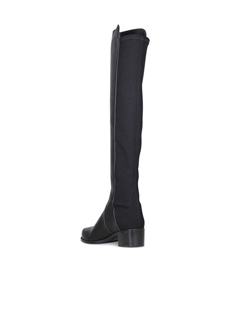 Stuart Weitzman Leather Reserve Boots In Black Lyst