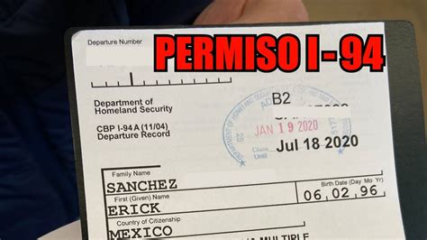 Todo Lo Que Necesitas Saber Sobre El Permiso I 94 Al Ingresar A Estados Unidos Garitas Mexicali