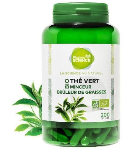 Thé Vert Bio 200 gélules Pharmascience Minceur