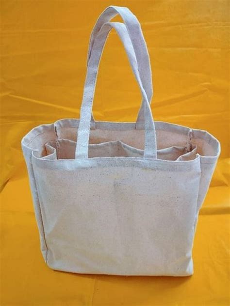 Handled White Plain Cotton Shopping Bag Number Of Straps 2 5 Kg At