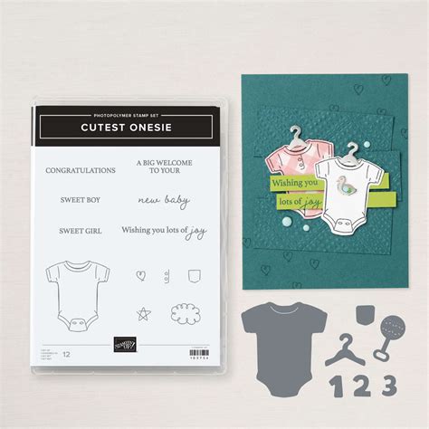 Lot de tampons et de poinçons Cutest Onesie de Stampin Up