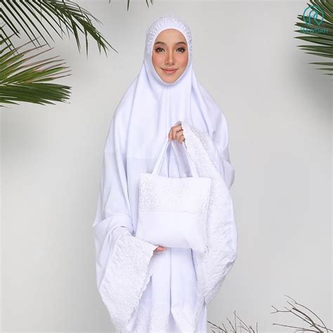 Telekung Rawdah Original Damia Series Premium Cotton Sejuk Lembut