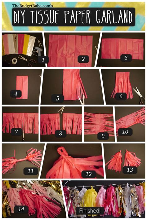 Tissue Tassel Garland Tissue Paper Garlands Tassels Tissue Paper