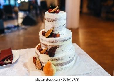 Naked Cake Decorated Fruit Decorated Area Stock Photo 605268320 Shutterstock