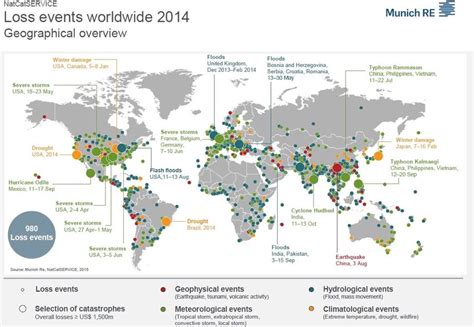 World map of natural disasters in 2014 | Download Scientific Diagram