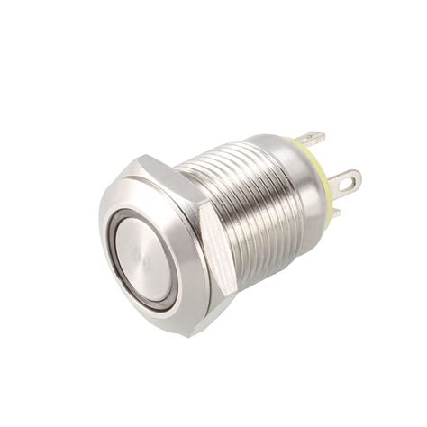 Uxcell Momentary Metal Push Button Switch Mm Mounting Dia No V