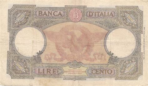 Italien 100 Lire 1943 Geldschein Banknote Italia Cento Lire 23 Agosto