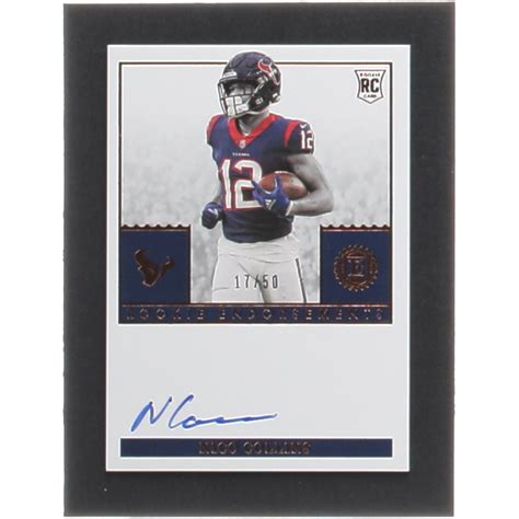 Nico Collins 2021 Panini Encased Rookie Endorsements RENC RC 17 50