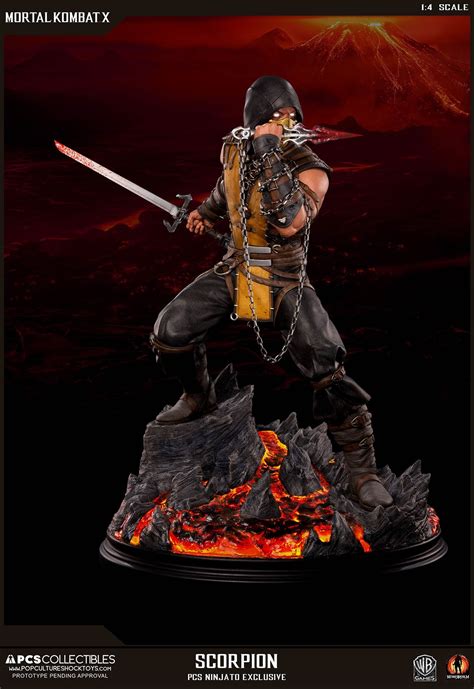 Pcs Toys Mortal Kombat X Scorpion Statue Full Details The Toyark News