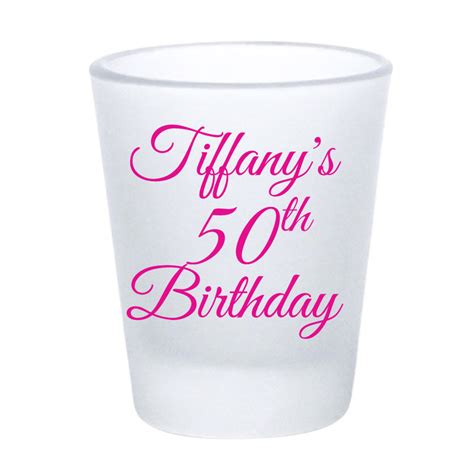 Personalized 50th Birthday Shot Glasses Cheers To 50 Years Glasses Factory21 Party Favors