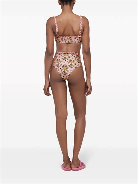 Agua By Agua Bendita Nopal Lunar Floral Embroidered Bikini Bottom Pink FARFETCH CA