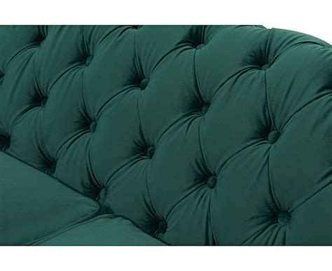 Green Velvet Fabric Seater Sofa Homegenies